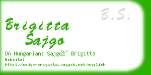 brigitta sajgo business card